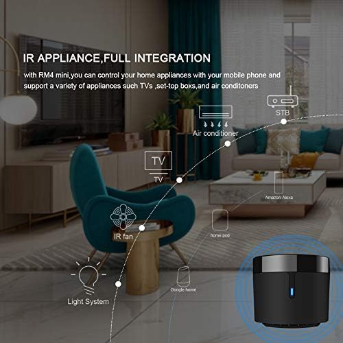 Smart Home Hub RM4 Mini Smart WiFi IR Control Remoto Universal Todo en uno Control infrarojo para Todos Tus Dispositivos para aire acondicionado TV