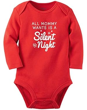 Carters Unisex Baby Clothing Outfit Silent Night Collectible Bodysuit Red