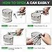 Can Opener, YIBAI Stainless Steel Manual Can Opener With 2 Spare Blades, 18/8 Food-Grade, Carbon-Steel Blade, Tin Can/Bottle/Can Opener, for Kitchen, Restaurant, Camping.