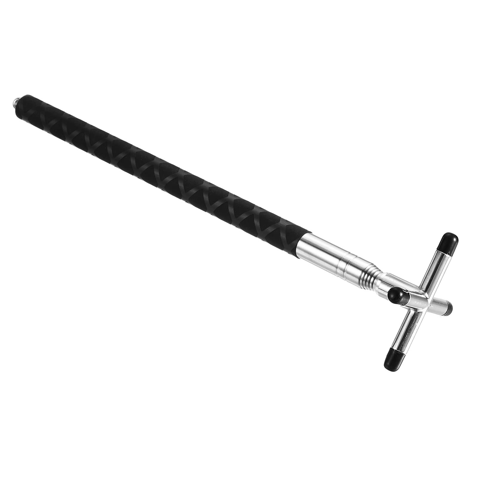 PATIKIL Retractable Billiards Cue Stick Bridge, Silicone Pool Cue Accessory with Removable Cross Brass Bridge Head for Pool Table Competition, Silver Tone