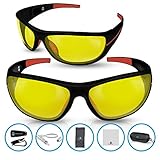 BLUPOND CHOPPER Polarized Night Driving Glasses - Shooting Baseball Cycling Fishing Sunglasses with Anti-Glare HD vision & 5 IN 1 Accessories Set