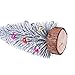 Napoo 4 Pieces Artificial Mini Snow Pine Tree Desktop Decorations, Christmas Bottle Brush Trees Miniature Accent Dining Table Top Centerpiece Ornaments Baby Shower (White)