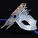 Coxeer Venetian Masquerade Mask, Butterfly Laser Cut Metal Mardi Gras Mask Party Mask for Women