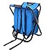 Genenic Fishing Backpack Chair,Portable Camping Stool,Foldable Backpack Stool with Double Layer Oxford Fabric Cooler Bag for Fishing,Beach,Camping,House and Outing (Blue)
