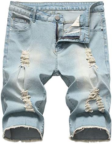 Men's Casual Denim Shorts (No Belt)