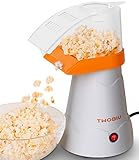 TWOBIU Popcorn Machine, Popcorn Maker, Hot Air Popcorn Popper with FDA Approved - Orange