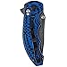 Benchmade - AXIS Flipper 300-1 Knife, Plain Drop-Point, Satin Finish, Blue Handle