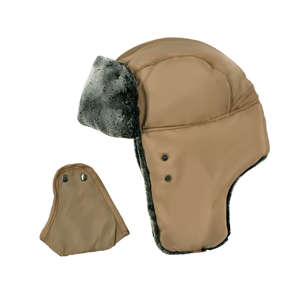 Winter Trooper Hat,Trapper Hat with Detachable Water Resistant Facemask Mask,Ear Flap Chin Strap with Windproof Mask