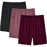 JINSHI Womens Pajama Shorts Soft Comfortable Lightweight Elastic Drawstring Modal Pajama Bottoms Lounge Shorts with Pockets