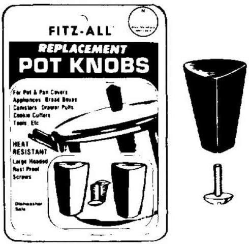 Tops Replacement Pot Knob Fits Pots, Pans, Cookware, Canisters & More Bakelite Plastic,Black