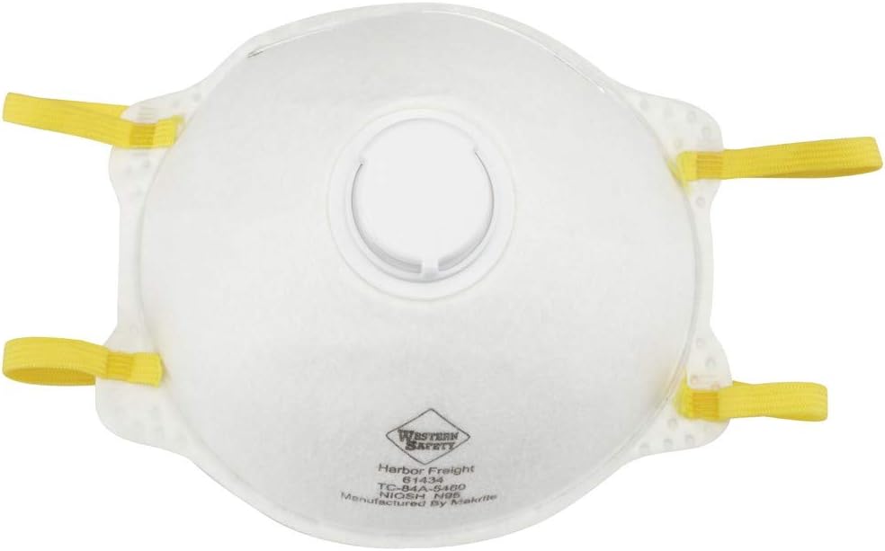 N95 Certified Respirator Western Safety Mask with Valve Niosh Approved - 1 piece