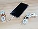 FIBOUND 10pcs Earphone Winder Leather Cable Straps,Cable Ties Leather Cord Organizer,USB Cable Clips,Earphone Winder with Leather Handmade
