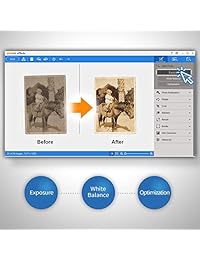 Plustek ePhoto Z300: escáner de fotos y documentos, escanee fotos de 4x6 en 2 segundos, con recorte automático y enderezado, use el sensor CCD Soporte para Mac y PC