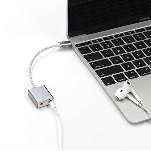 image for Auswaur USB Type C External Stereo Sound Card Audio Adapter With 3.5mm