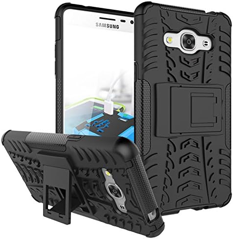 Galaxy J3 Pro case,LKsung Kickstand Hybrid Case2 in 1 Hard PC+ Soft TPU Impact Protection Heavy Duty Shockproof Full-Body Protective Case for Samsung Galaxy J3 Pro 2016(5.0 inch)  (black)