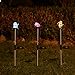pearlstar Solar Garden Stake Lights, 3 Santa Claus Christmas Lights Solar Powered Christmas Decorations with Color Changing LED for Holiday Yard Pathway Driveway(Santa Figurines)