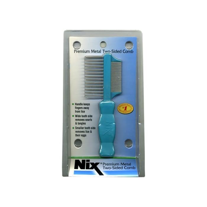 Nix Premium Metal Two Sided Lice& Nits Remover Comb 1 EA (PACK OF 2)