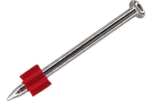 FVSCM 2-1/2" Powder Actuated Fasteners,.300 Head Diameter Drive Pin with red Flute, P250, 100pcs/pack