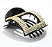 Mia Super Clamps | Super Strong Jaw Clamps | Hair Accessory | Hair Clip | Small Size |1 Solid Black + 1 Black Rhinestone Square 2pcs