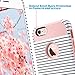 ULAK Slim Fit Case for iPhone 6S, iPhone 6 4.7 Inch, Hybrid Dual Layer Scratch Resistant Hard Back Cover Shock Absorbent TPU Bumper Case for Apple iPhone 6/6s 4.7 inch(Rose Gold/Black Stripe)