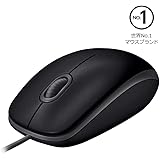 Logicool ロジクール M110sBK 有線 静音 マウス 小型 左右対称型 USB 簡単接続 M110s ブラック 国内正規品 3年間無償保証
