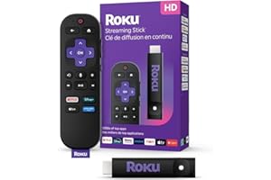 Roku® Streaming Stick™ 2025 - HD Roku Streaming Device for TV with Voice Remote - Free & Live TV