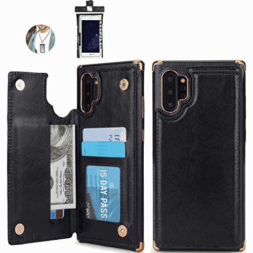 iPhone 7 Plus Flip Case, Cover for iPhone 7 Plus Leather Extra-Durable Business Kickstand Card Holders Cell Phone case with Free Waterproof-Bag Absorbing