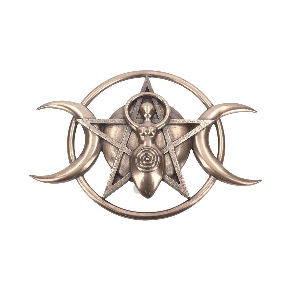 Nemesis Now Triple Moon Goddess Plaque 30cm, Polyresin, Bronze