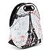 icolor Eiffel Tower Insulated Neoprene Lunch Bag Tote Handbag lunchbox Tote Cooler warm Pouch
