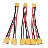 Xiboya textile 3 Sets XT60 Parallel Battery Connector Cable for RC Multicopter Quadcopter