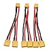 Xiboya textile 3 Sets XT60 Parallel Battery Connector Cable for RC Multicopter Quadcopter
