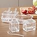 SHSYCER Clear Seasoning Box Acrylic Seasoning Storage Clear Spice Organizer Salt and Sugar Container Condiment Holder Container Spices, with 4PCS Plastic Spoons