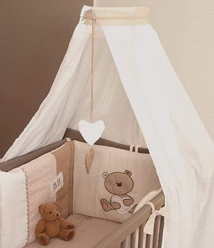 Candide Ciel De Lit Bebe Tradition Beige Blanc Amazon Fr Bebes Puericulture