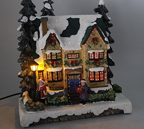 Christmas Snow House Scene Fiber Led Lighting