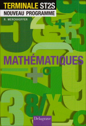 Mathématiques, terminale ST2S