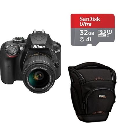Nikon D3400 + microSDXC de 32 GB + Funda AmazonBasics: Amazon.es ...