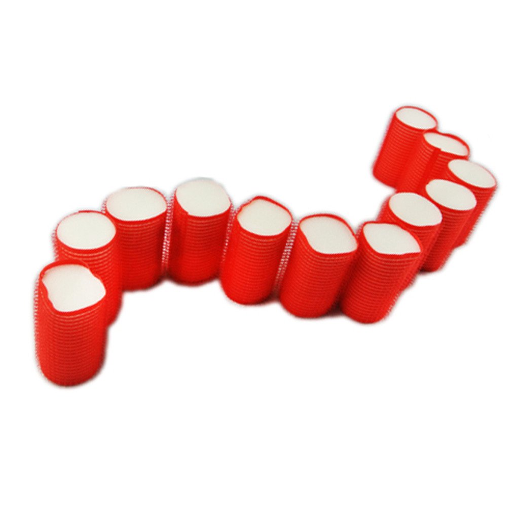 NAVAdeal 12 Pack Good Styling Sleep In Soft Foam Cling Hair Roller, Volume Add Hair Curling Tools, Medium Size 1.4"