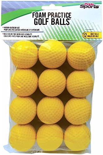 PrideSports Practice Golf Balls, Perforated, 12 Count