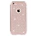 iPhone 6 Plus Case, iPhone 6s Plus Case, Anuck 3 in 1 Hybrid Shockproof Glitter Protective Case [Bling Sparkles] Heavy Duty Armor Defender Case Cover for Apple iPhone 6/6s Plus (5.5 inch) - Rose Gold