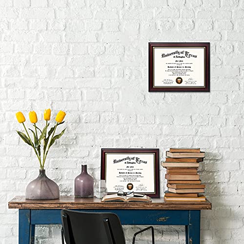 GraduationMall 8.5x11 Certificate Diploma Frame,Solid Wood & UV
