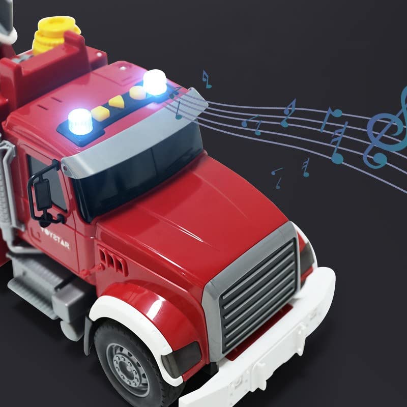ORCHID M® Kids Fire Truck Toys for 3 4 5 6 Years Old Boys, Fire Rescue Vehicle with Shooting Water,Lights and Sounds