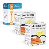 GenUltimate Blood Glucose Test Strips For Use with One Touch Ultra Meters - 2 Pack With 100 Slight Touch Lancets