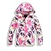 Jingle Bongala Kids Waterproof Rain Jackets Lightweight Raincoats Fleece & Knitted Lining Hooded Windbreaker for Boys Girls