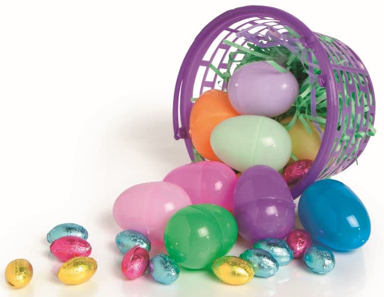 Foil Wrapped Chocolate Easter Eggs (90 individually wrapped candy) Bulk