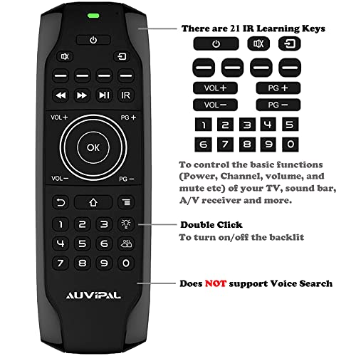 AuviPal G9F Backlit Mini Bluetooth Keyboard, Replacement Remote Control