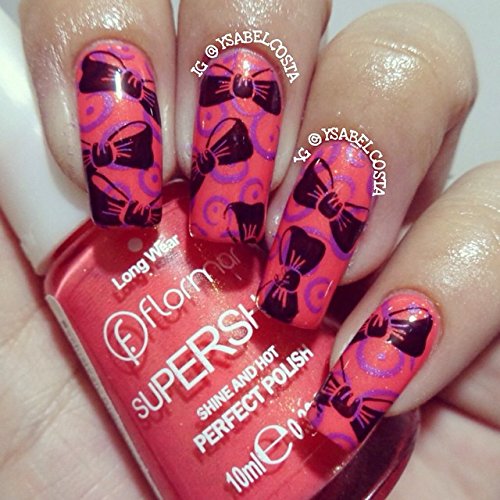 PUEEN Nail Art Stamp Collection Set 24E - LOVE ELEMENTS - NEW Unique Set of 24 Nailart Polish Stamping Manicure Image Plates Accessories Kit (Totaling 144 Images) with BONUS Storage Case-BH000018