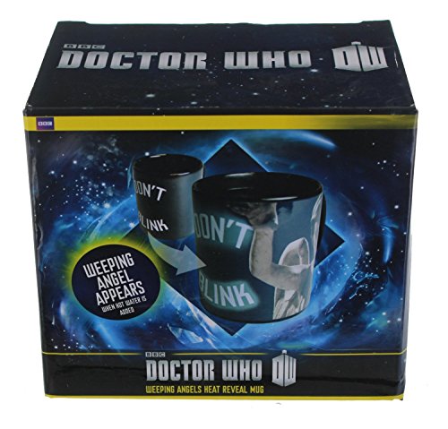 Doctor Who Heat Reveal Ceramic Coffee Mug - Don't Blink Weeping Angel Design Activates with Heat