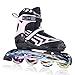 ITurnGlow Kids and Adults Adjustable Inline Skates with Full Light Up Wheels, Safe and Smooth Beginner Roller Skates for Girls and Boys, Men and Women