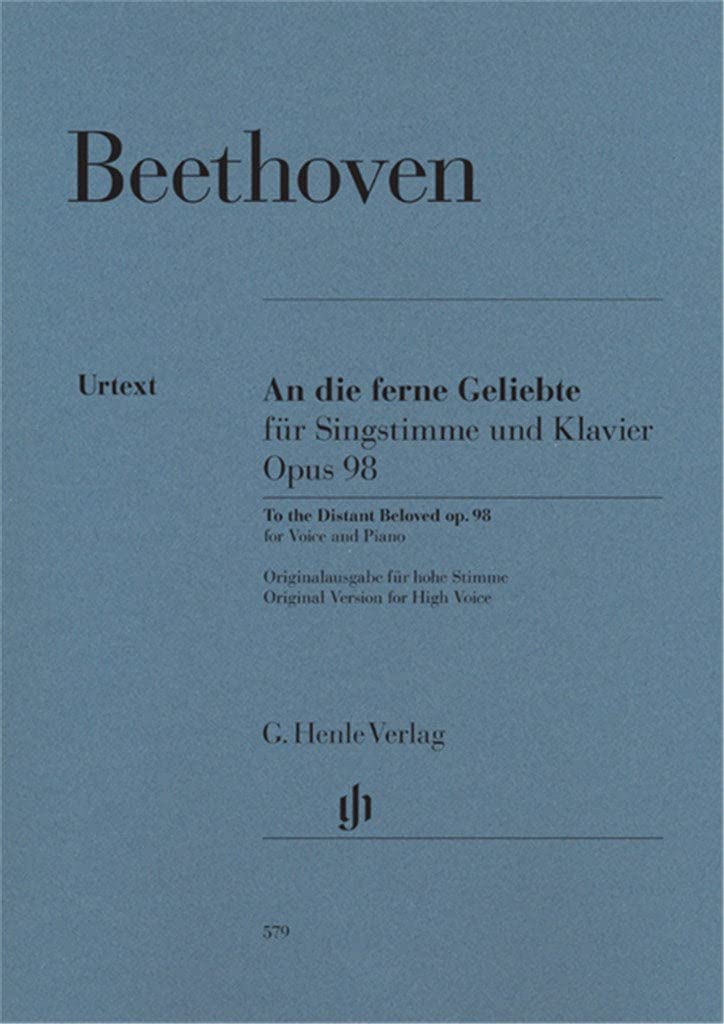 An die ferne Geliebte op. 98 - Original version for High Voice - High Voice and Piano - (HN 579)