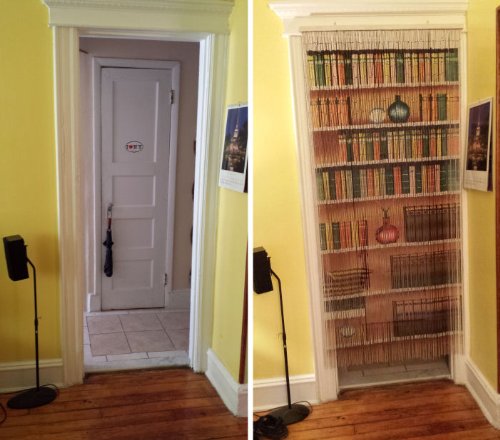 Bookcase Beaded Curtain 125 Strands Hanging Hardware